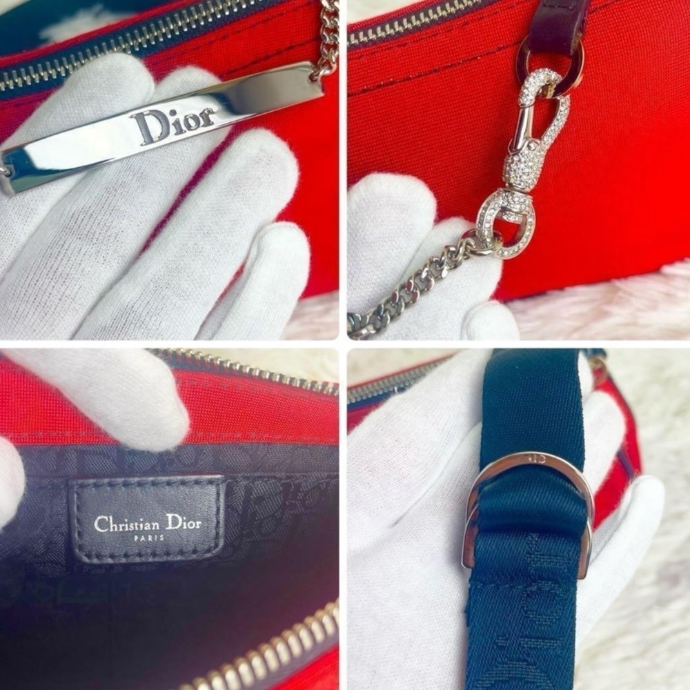 CHRISTIAN DIOR Red Silk Jersey Crystal Hardcore Bag RARE VINTAGE GALLIANO ERA - Picture 13 of 17
